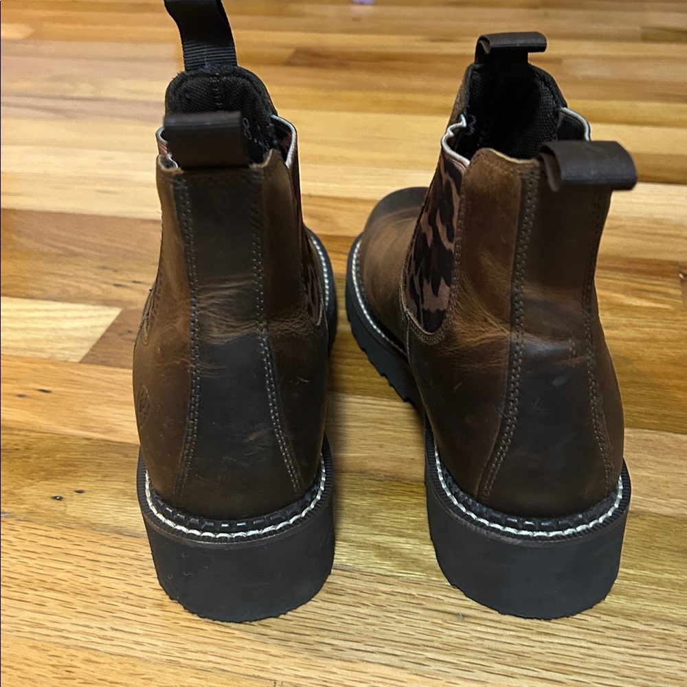 Ariat fatbaby Chelsea leopard boots sz 8.5 - Picture 4 of 5